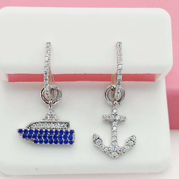 "925 Sterling Silver Cubic Zirconia Earrings, U19254700 - Picture 9 of 11